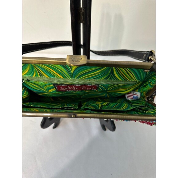 ISABELLA FIORE BEADED EMBELLISHED GEMSTONES FLORAL Handbag new - Picture 4 of 7